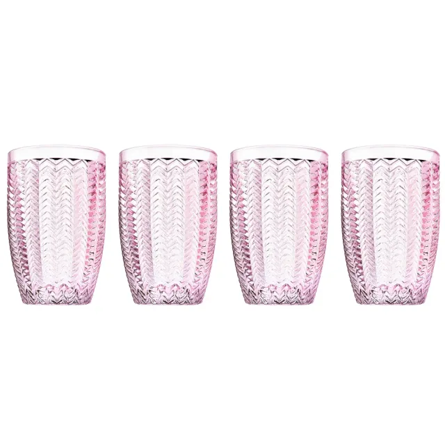 Godinger Twill highballglas rosa krystal 4 dele