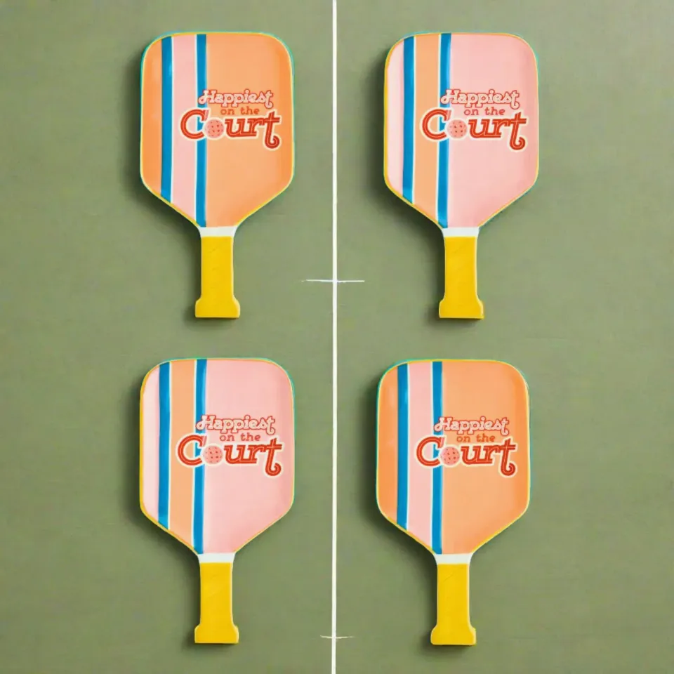 Godinger League Pickle Ball forrettallerkener 4 stk porcelæn