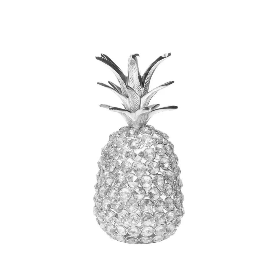 Godinger Pineapple pynteananas sølv lille stål og akryl