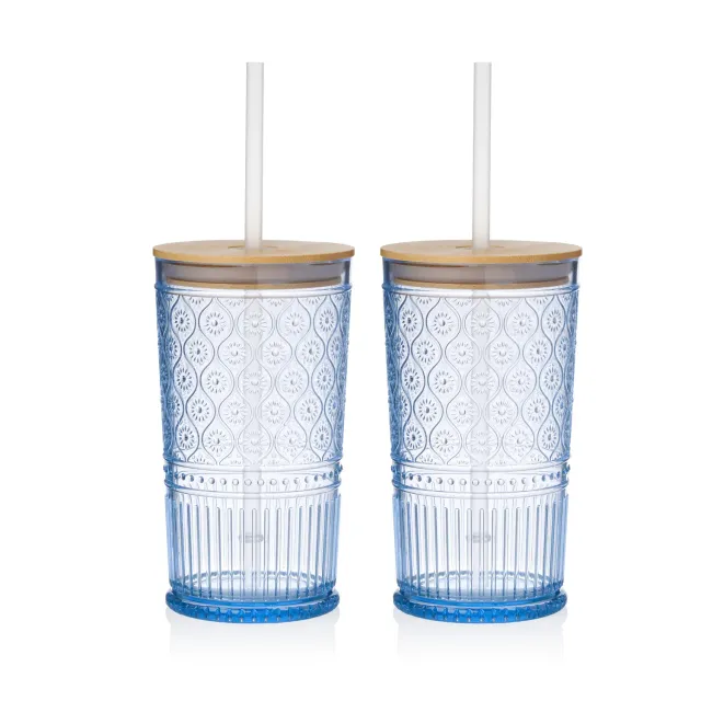 Godinger Claro tumbler 2 stk blå akryl