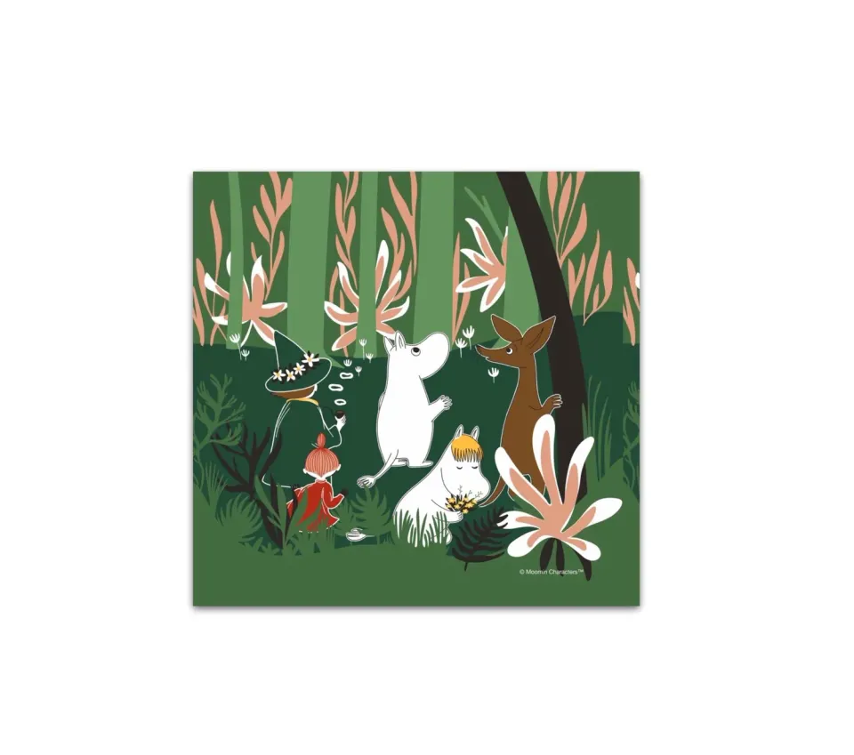 Opto Design Moomin Forest Green servietter 33 cm 20 stk grøn