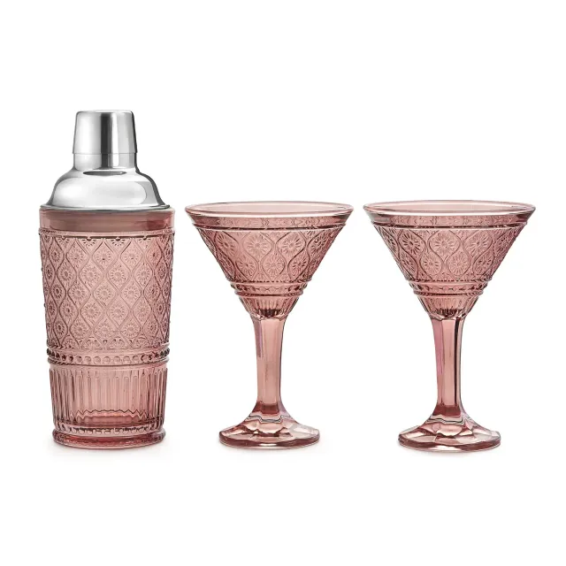 Godinger Claro cocktailsæt krystal shaker + 2 glas