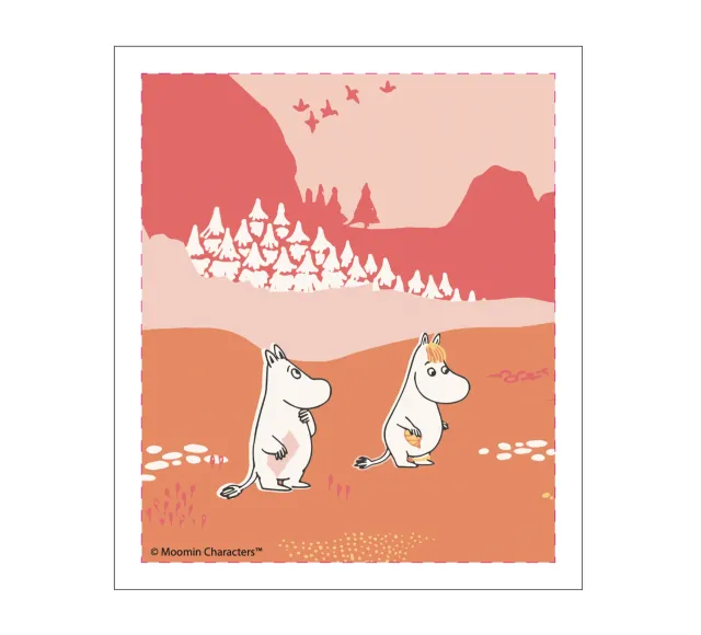Opto Design Moomin Valley Pink karklud cellulose bomuld