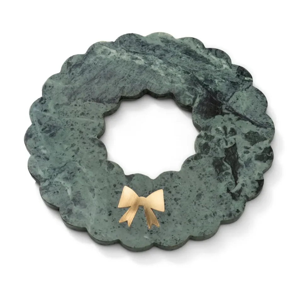 Godinger Green Marble Wreath serveringsbræt grøn