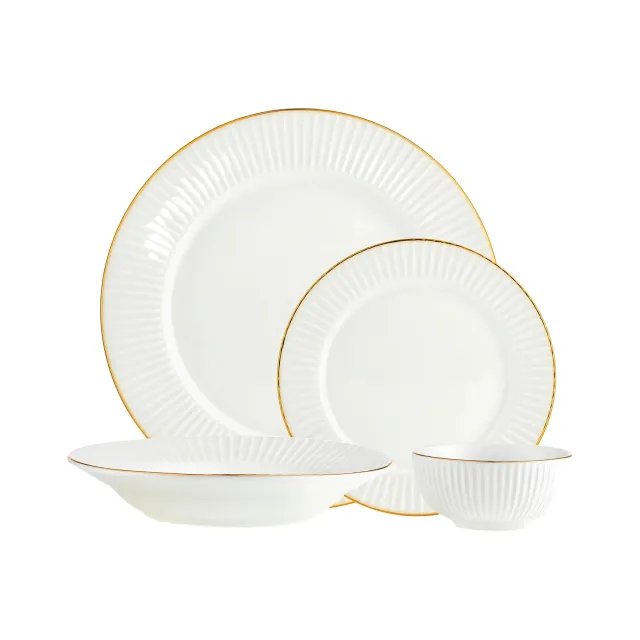 Godinger Inventure stel porcelæn guld 16 dele