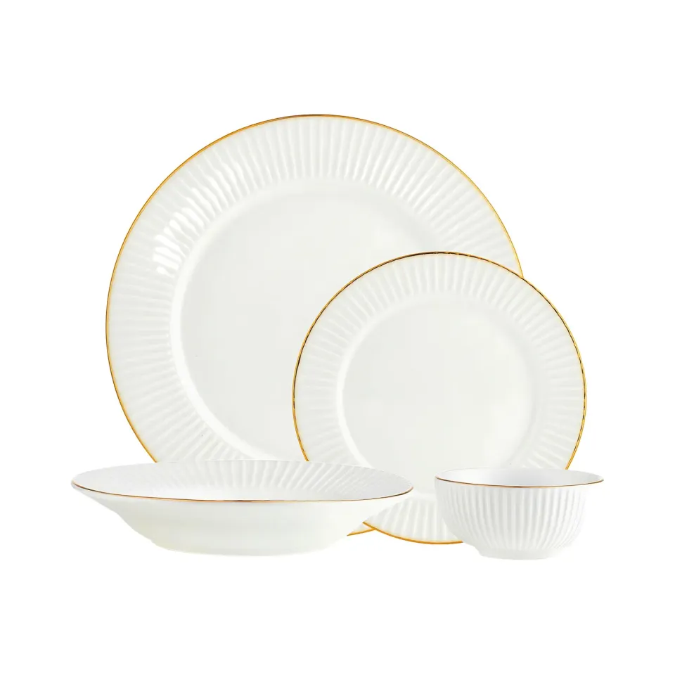 Godinger Inventure stel porcelæn guld 16 dele
