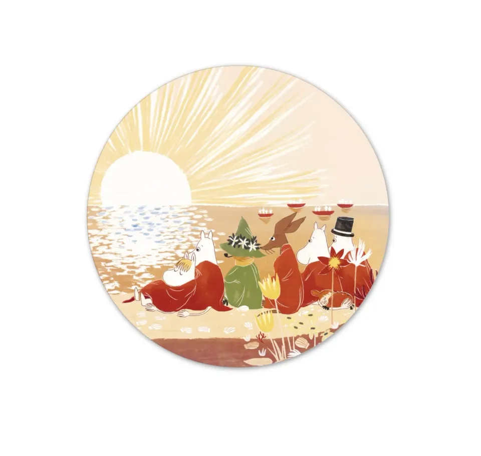 Opto Design Mumi Sunset Reddish grydeunderlag Ø21 træ