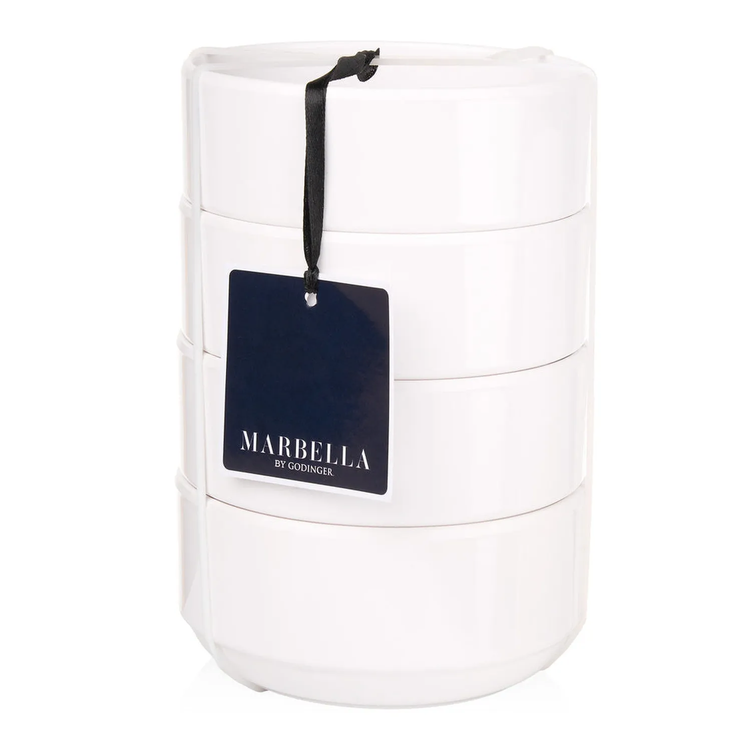 Godinger Marbella skål hvid melamin 4 stk 83 cl
