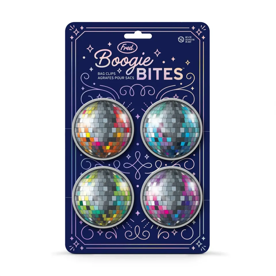 Fred Boogie Bites poseklemmer 4 stk discokugle