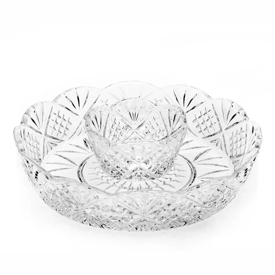 Godinger Dublin Scalloped dipskål krystal mini
