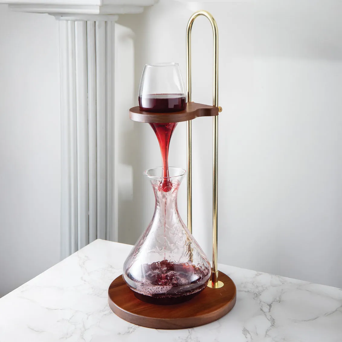 Godinger Somm's Embrace vinkaraffel 40 oz med lufter stativ