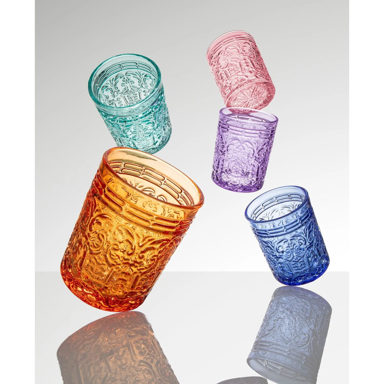 Godinger Jax Double Old Fashion whiskyglas 4 stk pink krystal