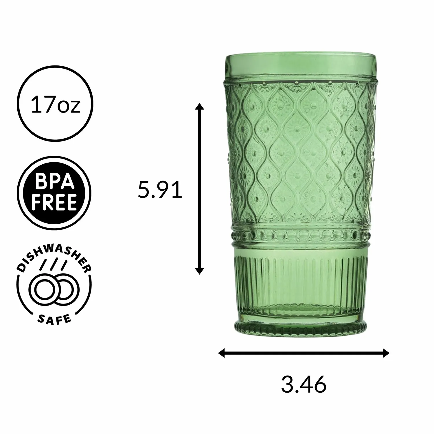 Godinger Claro highball glas 4 stk sage