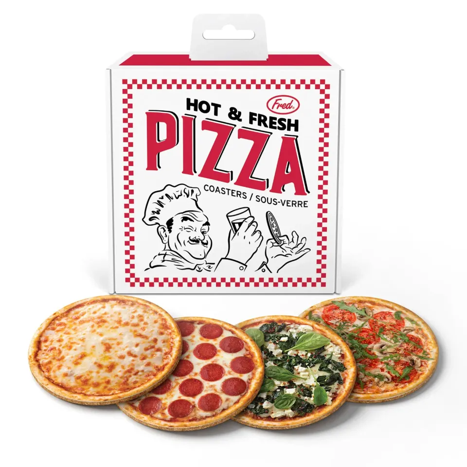 Fred Hot and Fresh pizzabordskåner 4-pak kork