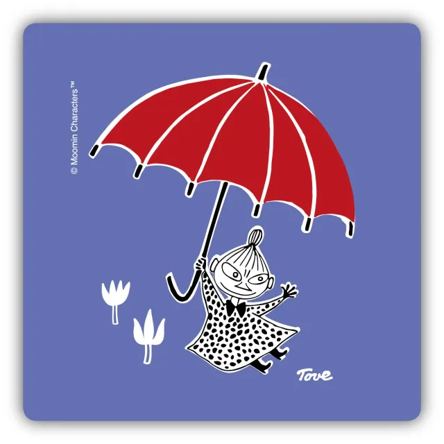 Opto Design Mumi Little My Umbrella bordskåner blå birkefiner 9x9