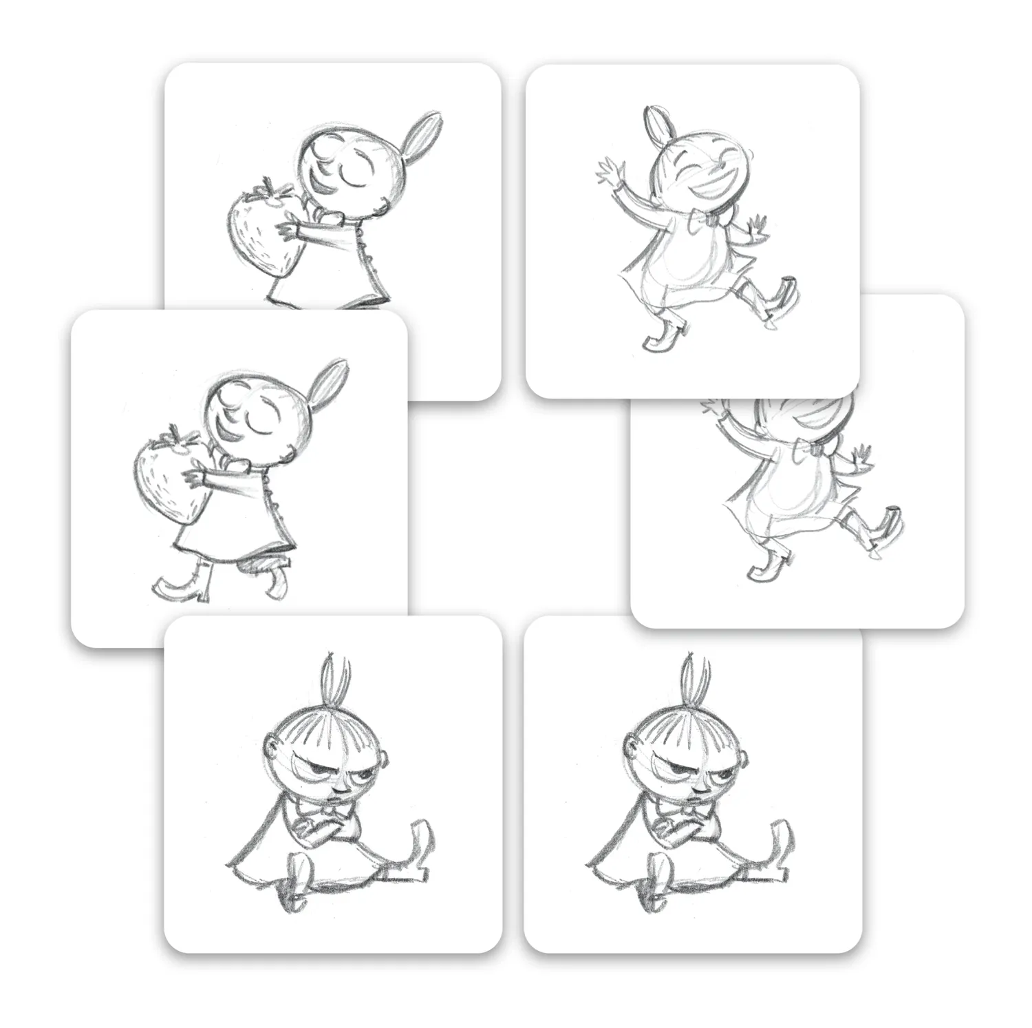 Opto Design Moomin Lille My bordskånere 6 stk 9 cm