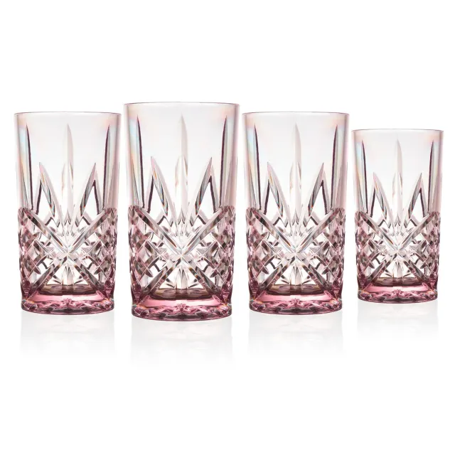 Godinger Dublin highballglas 4 stk blush akryl
