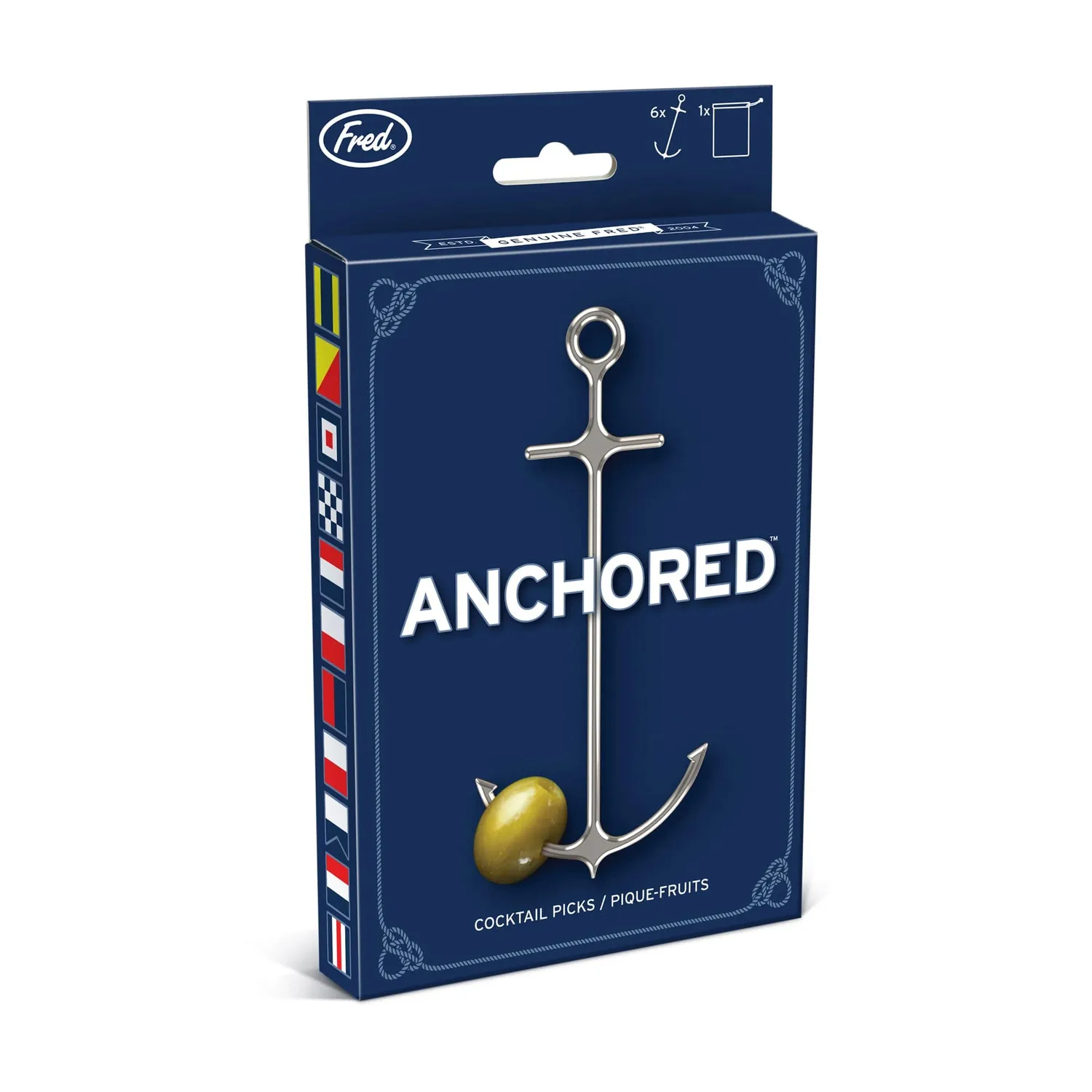 Fred Anchored cocktailpinde 6-pak anker