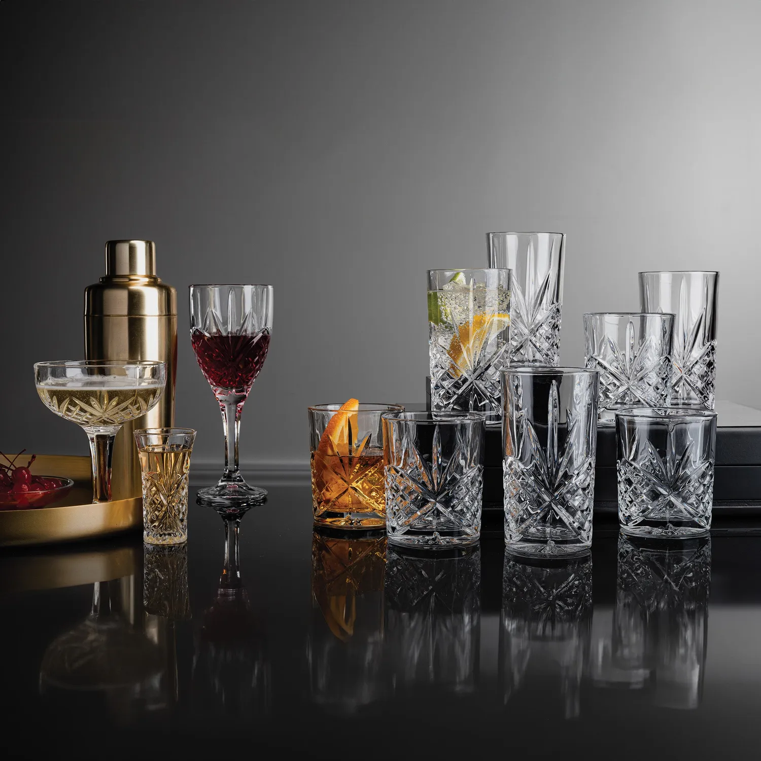Godinger Dublin champagne coupe krystal 4 stk