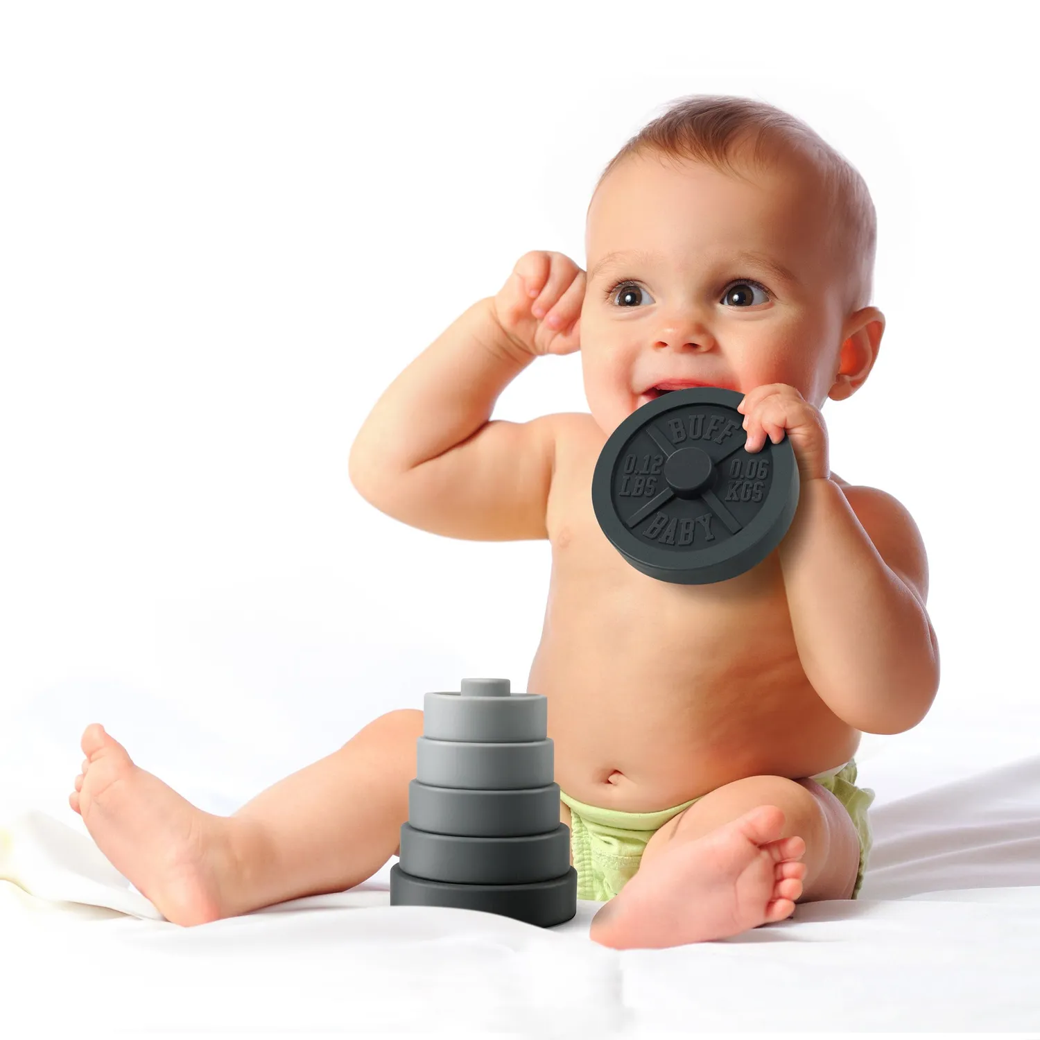 Fred Buff Baby Weight Plate Stacker stablelegetøj 6 dele