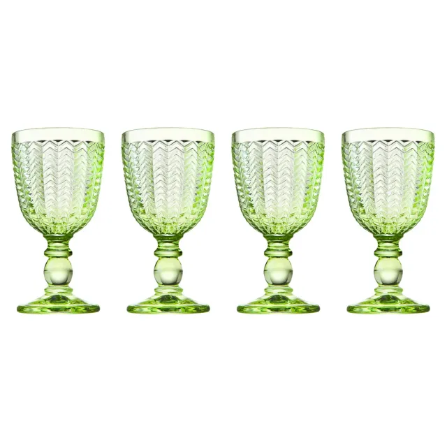 Godinger Twill hvidvinsglas grøn krystal 19 cl 4 stk
