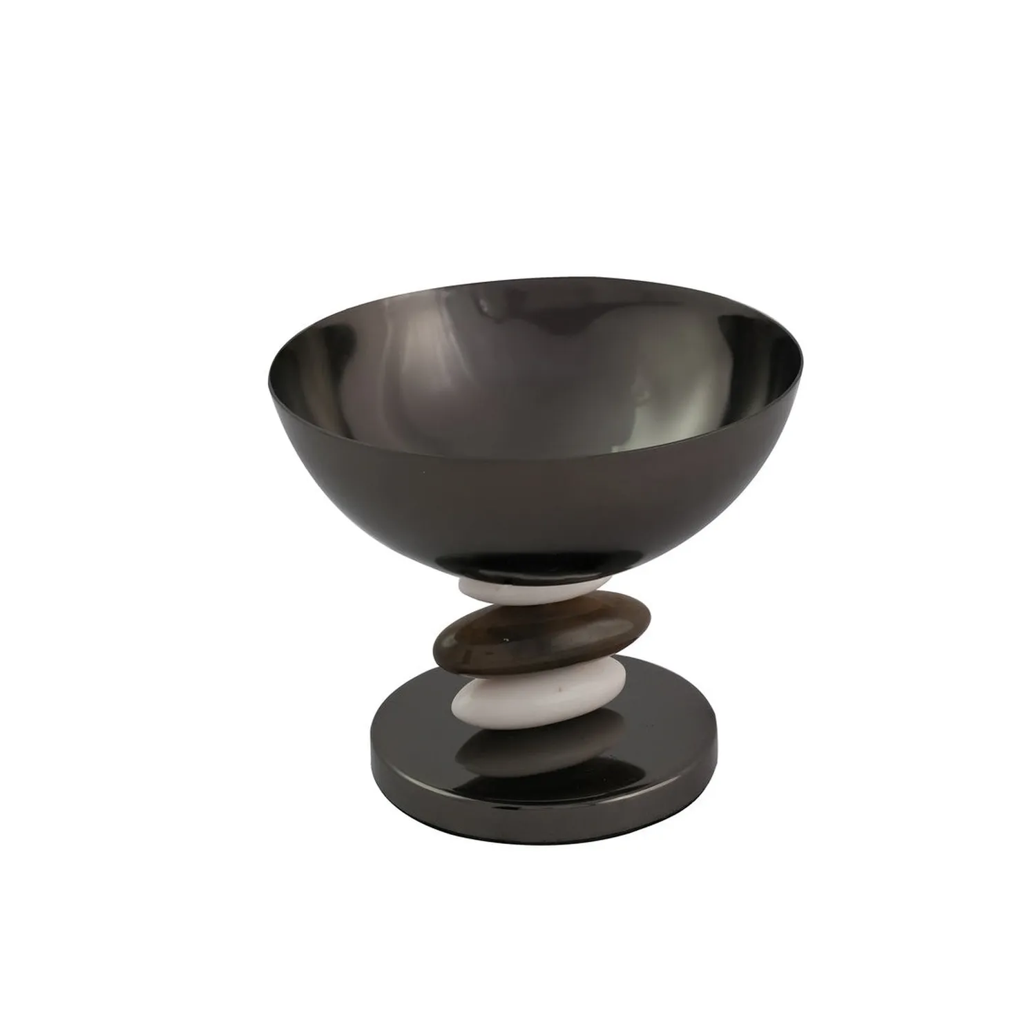 Godinger Midnight Pebble Footed Nut Bowl skål sort 19,5 oz