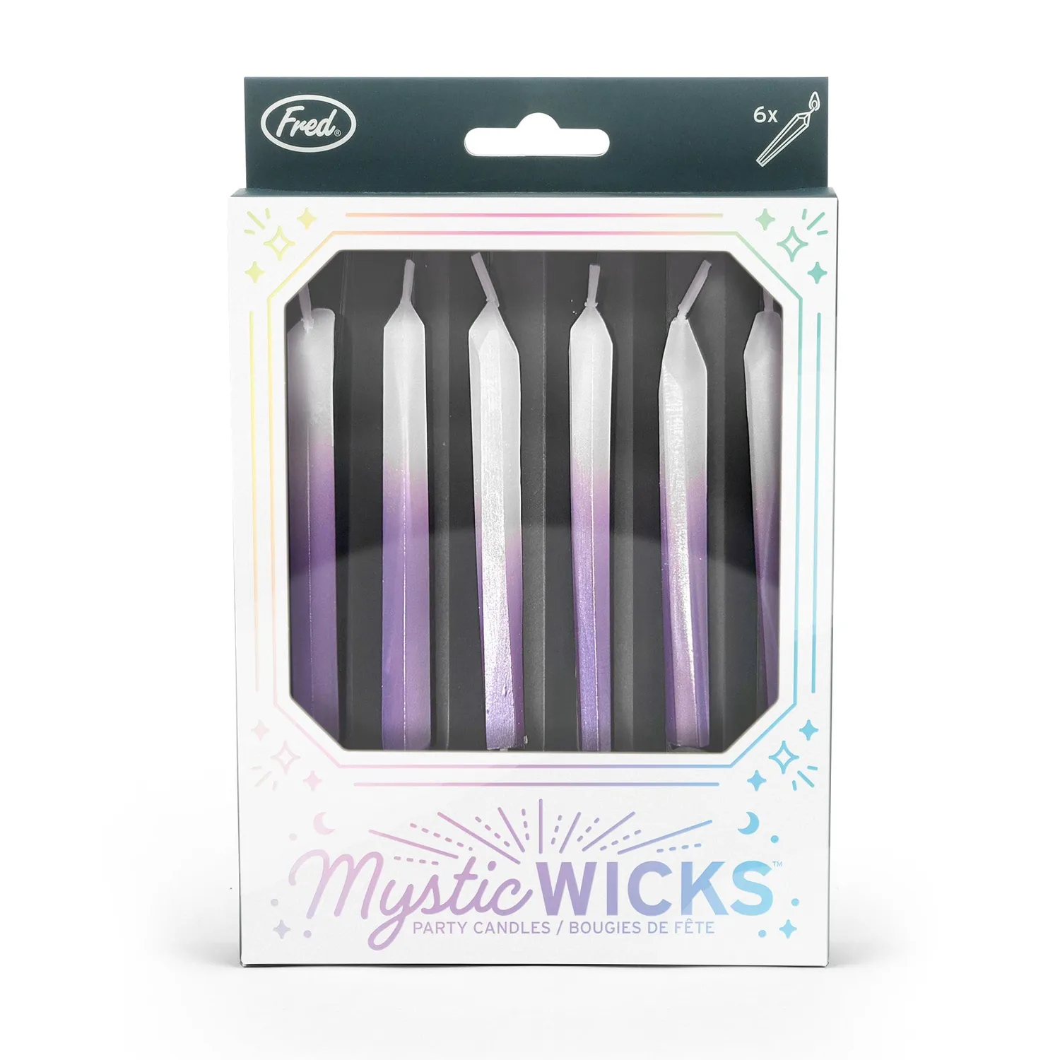 Fred Mystic Wicks kagelys 6 stk krystal