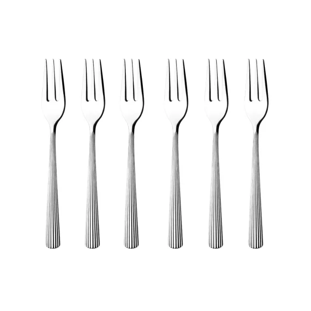 Guzzini Cleo 6-dels dessertgaffel stål