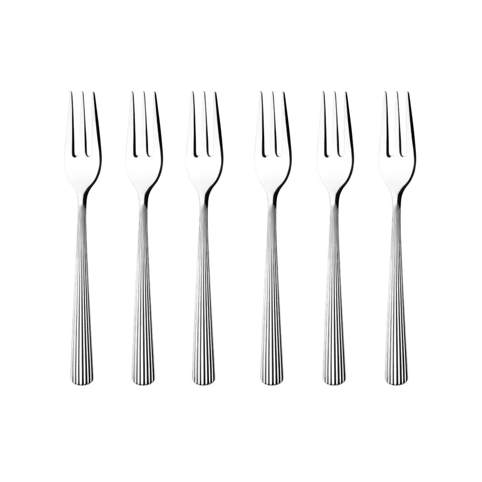Guzzini Cleo 6-dels dessertgaffel stål