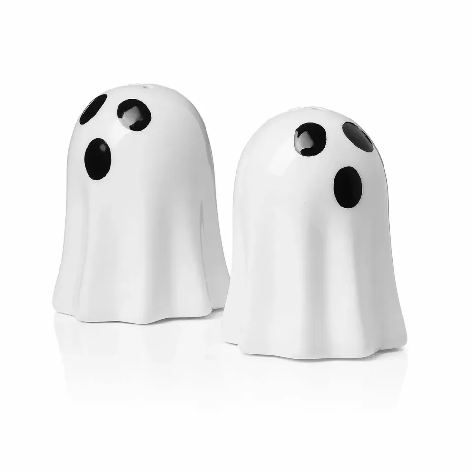 Godinger Ghost salt- og pebersæt hvid keramik