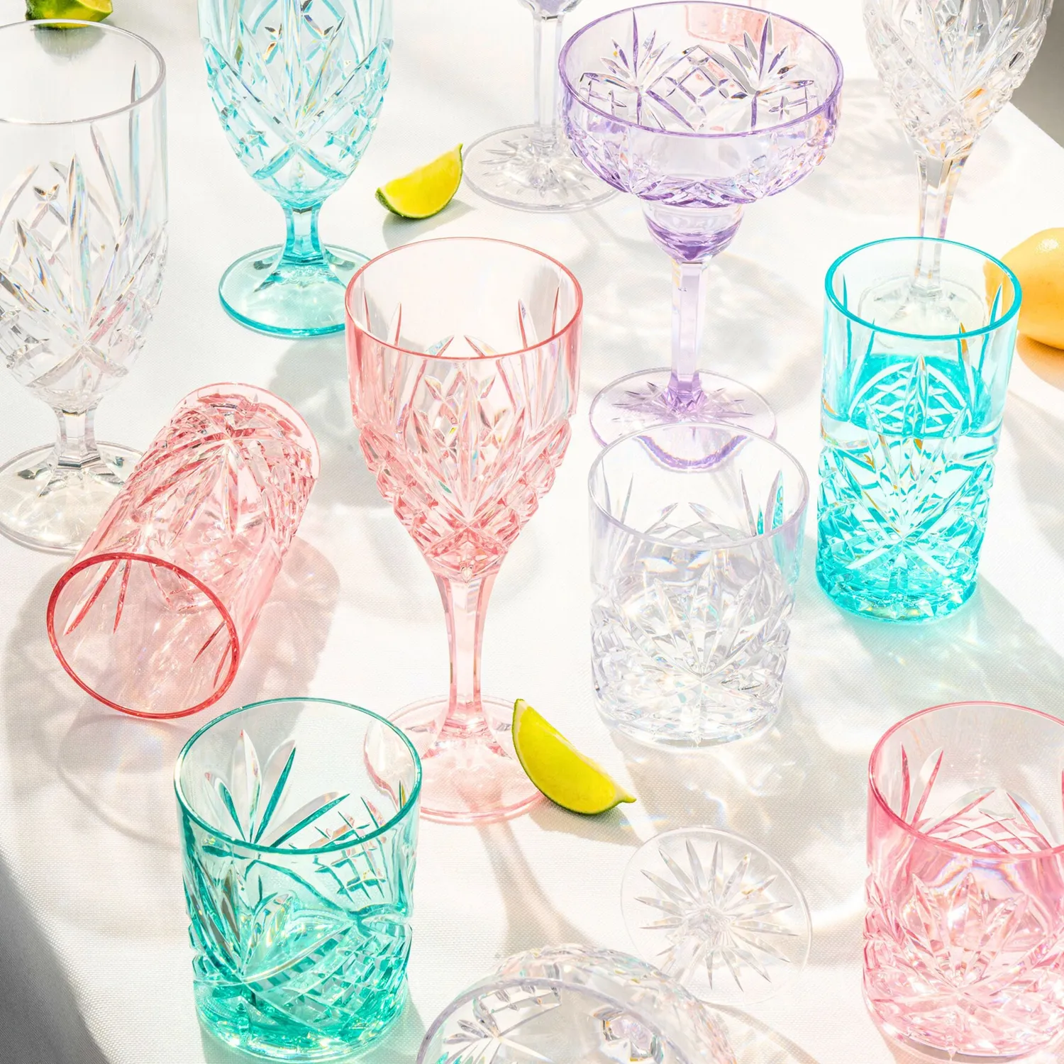 Godinger Dublin drinksglas akryl blush 8-pak
