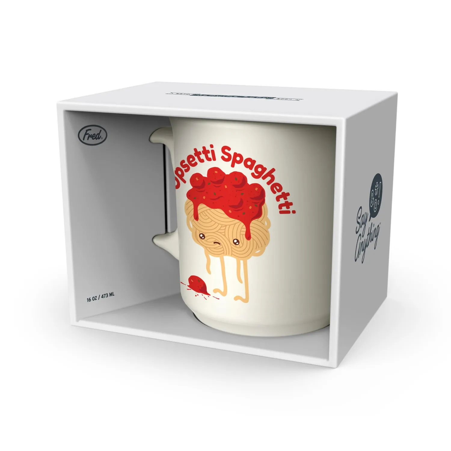 Fred & Friends Say Anything Upsetti Spaghetti krus 473 ml