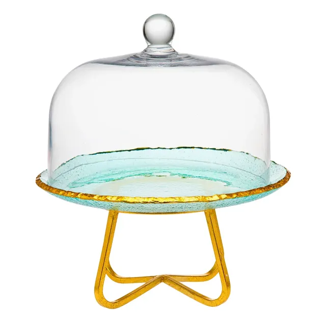 Godinger Harper Gold Edge kageklokke krystal