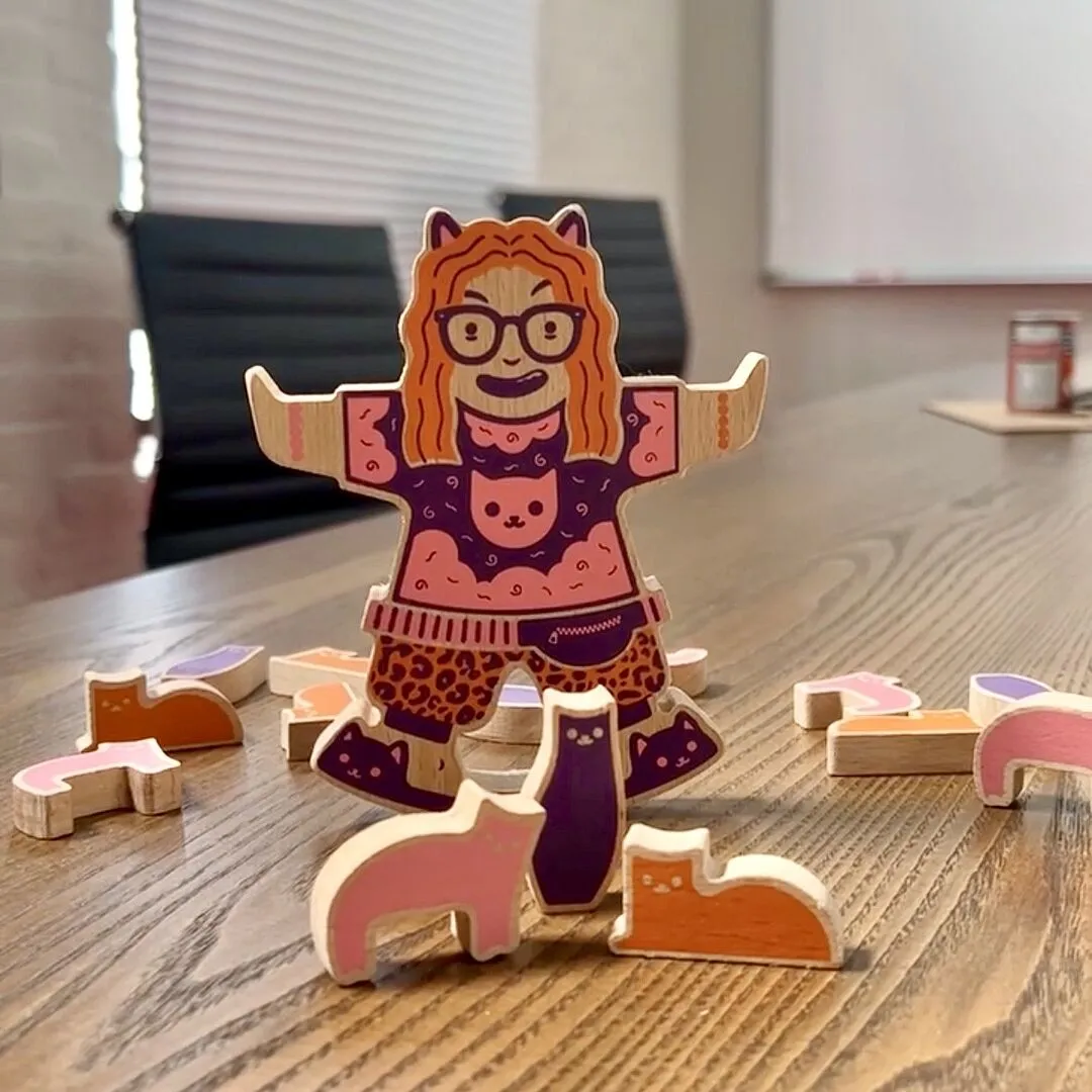 Fred Crazy Cat Lady stablespil træ 16 dele