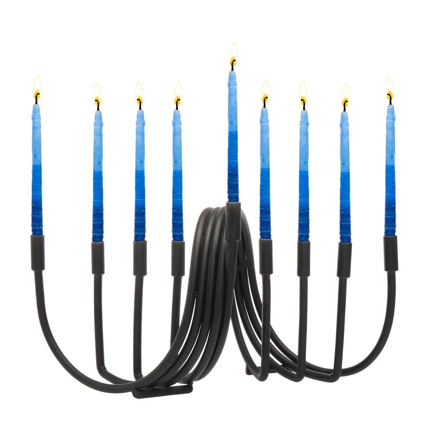 Godinger Swirl menorah sort smedejern 30 cm