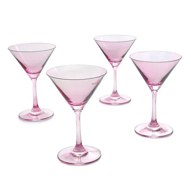 Godinger Veneto Ballet martiniglas pink 4 stk