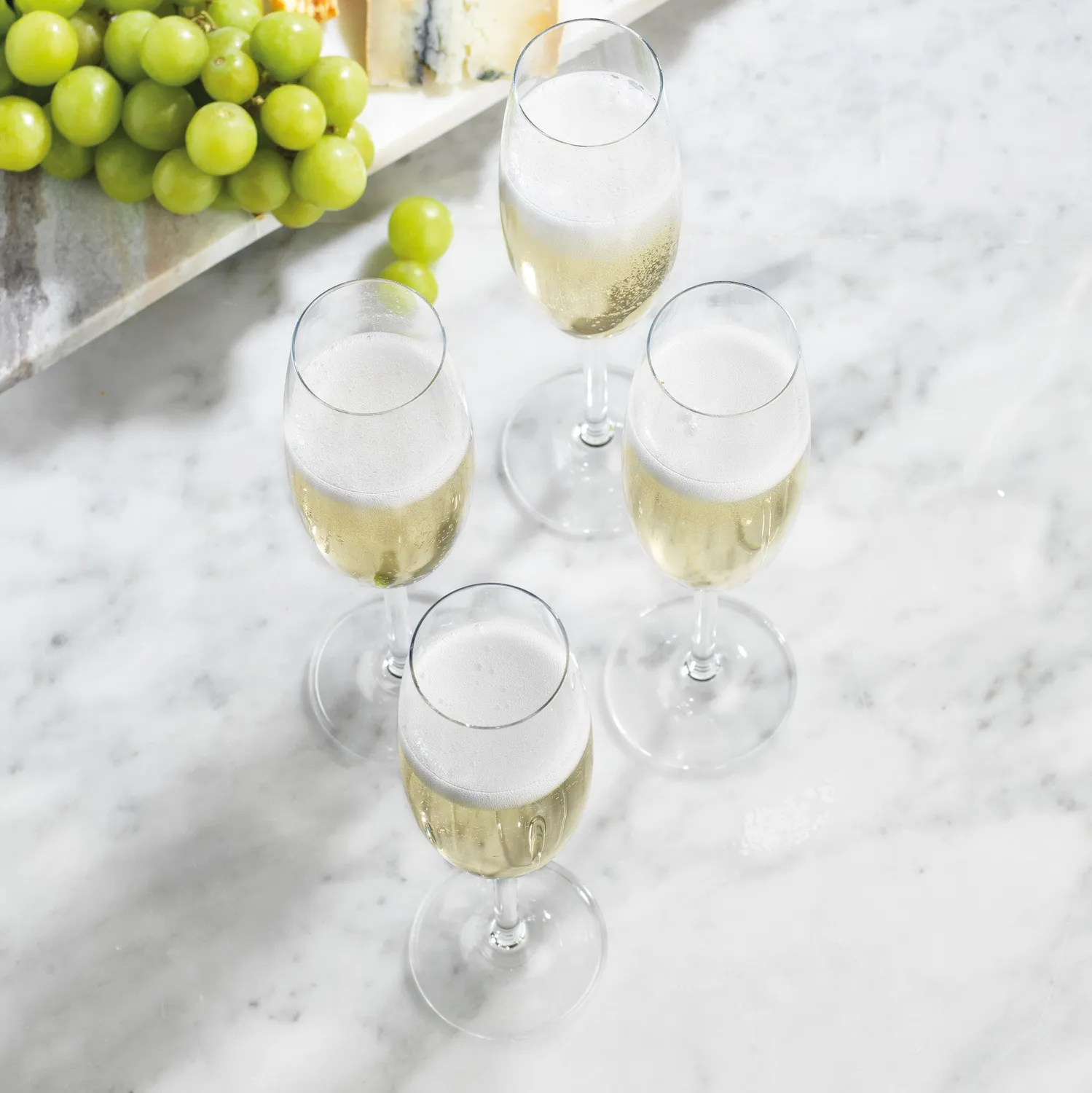 Godinger Meridian champagneglas sæt 4 stk klar krystal