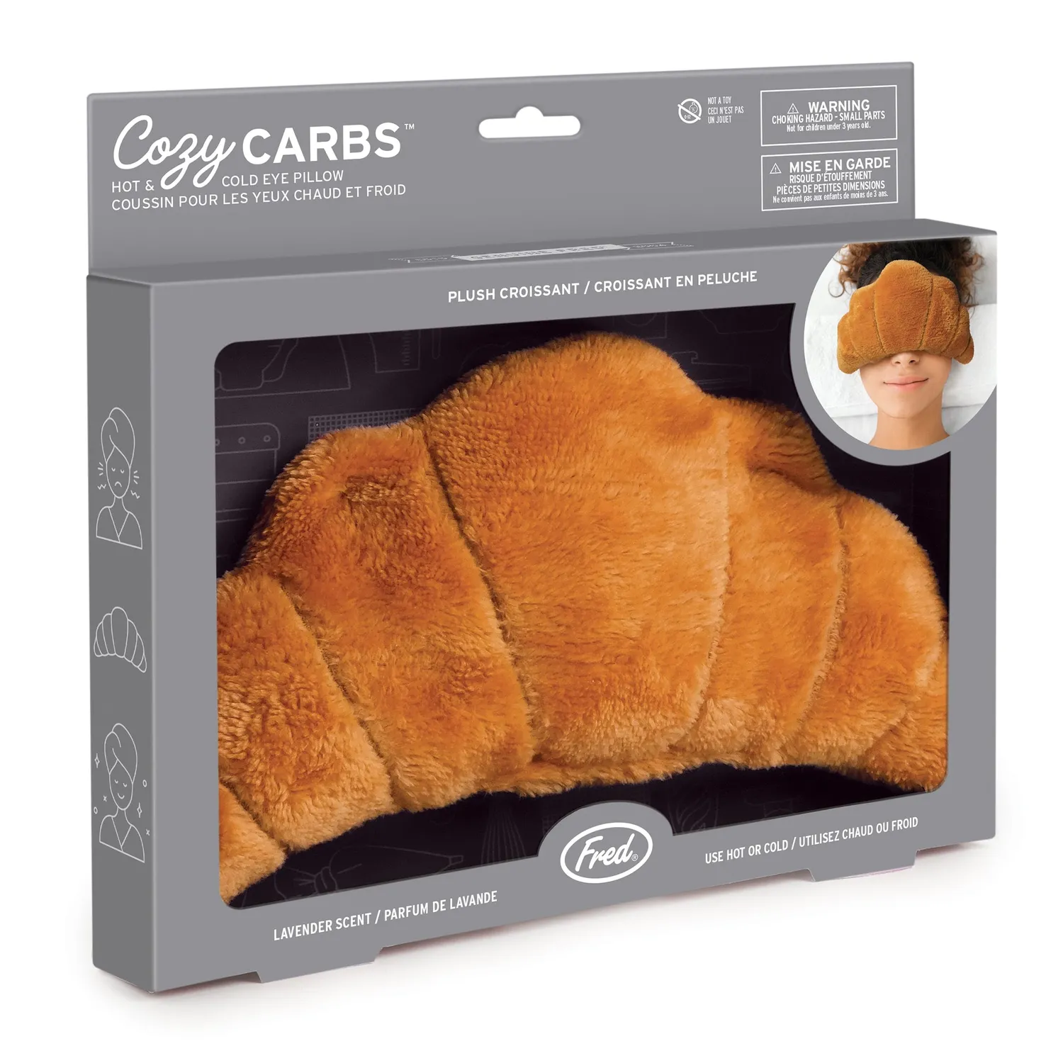 Fred Cozy Carbs øjenpude croissant lavendel