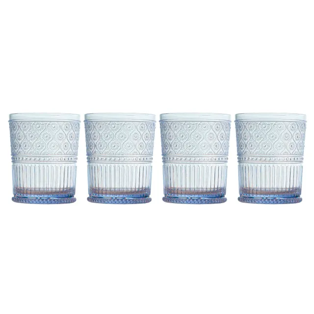 Godinger Claro Blue Acrylic Double Old Fashion glas blå 4 stk