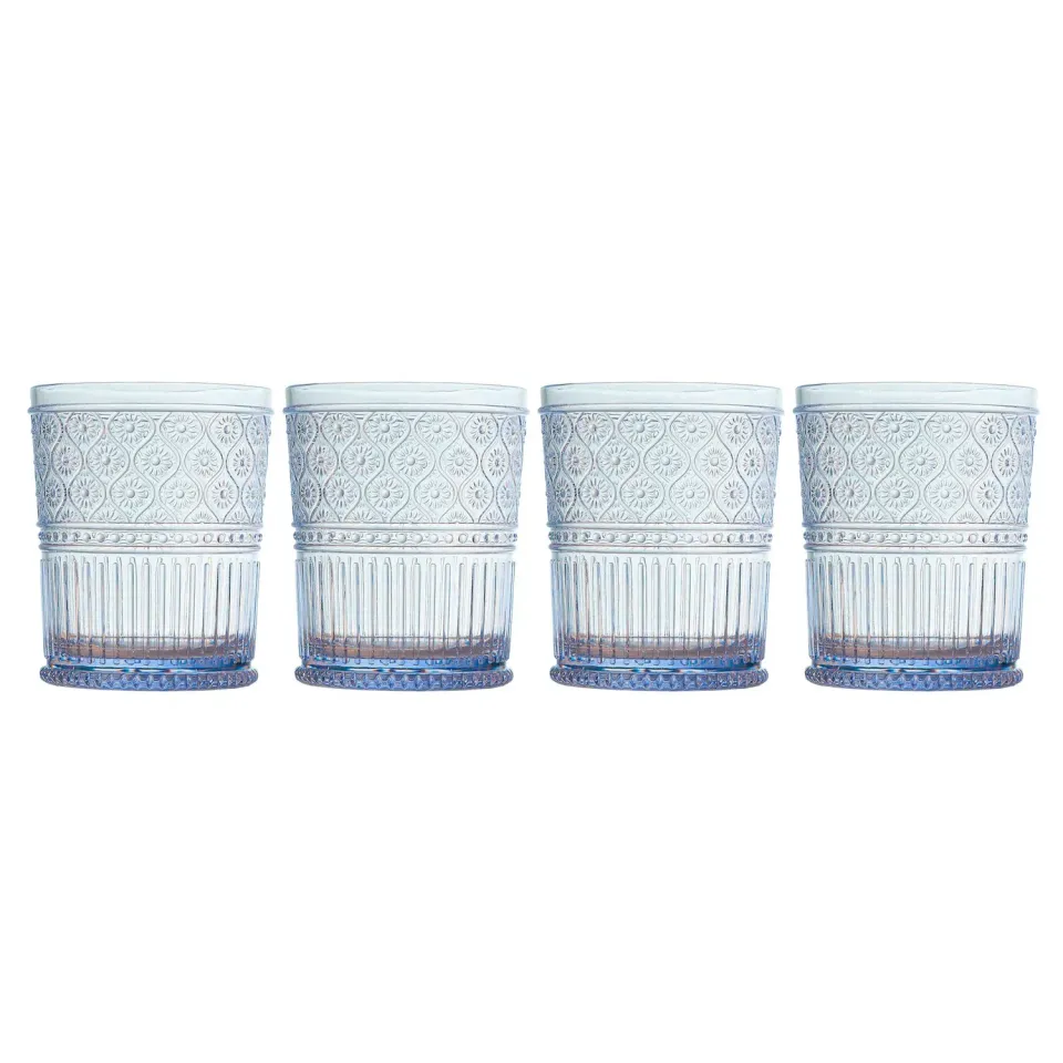Godinger Claro Blue Acrylic Double Old Fashion glas blå 4 stk