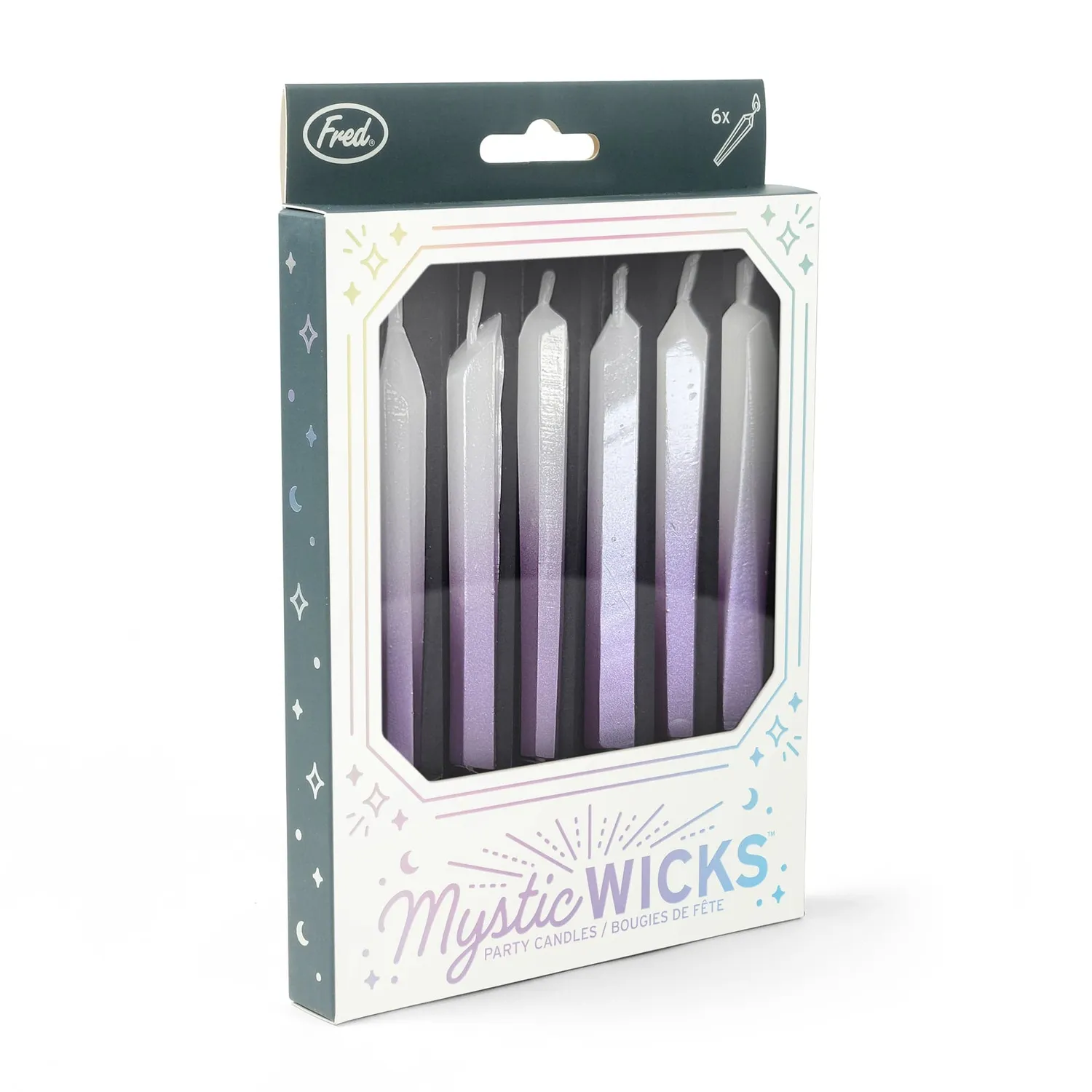 Fred Mystic Wicks kagelys 6 stk krystal