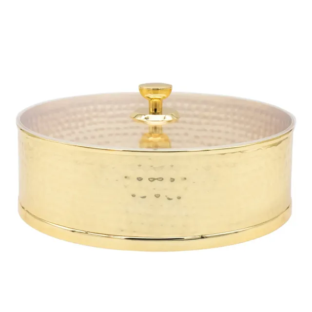 Godinger Hammered Gold matzah boks guld stor