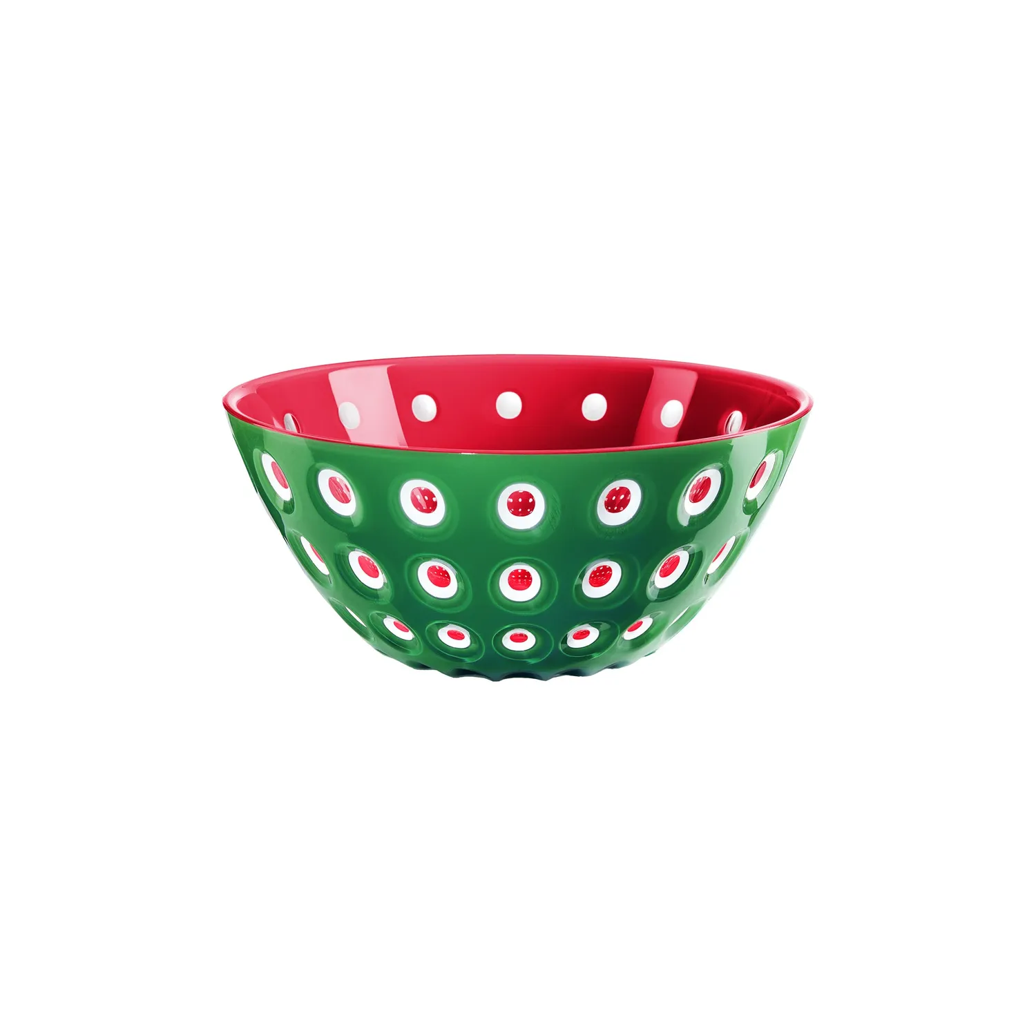 Guzzini Le Murrine skål Ø25 cm rød/hvid/smaragd