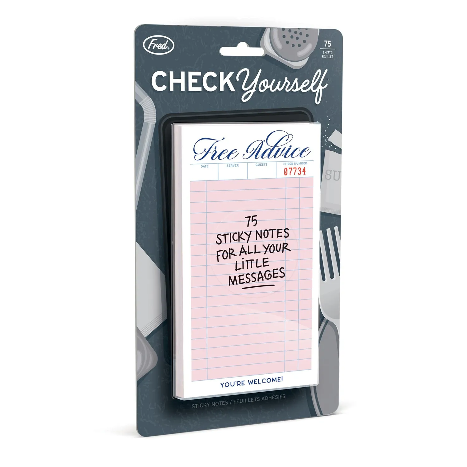 Fred Check Yourself sticky notes blok 75 ark