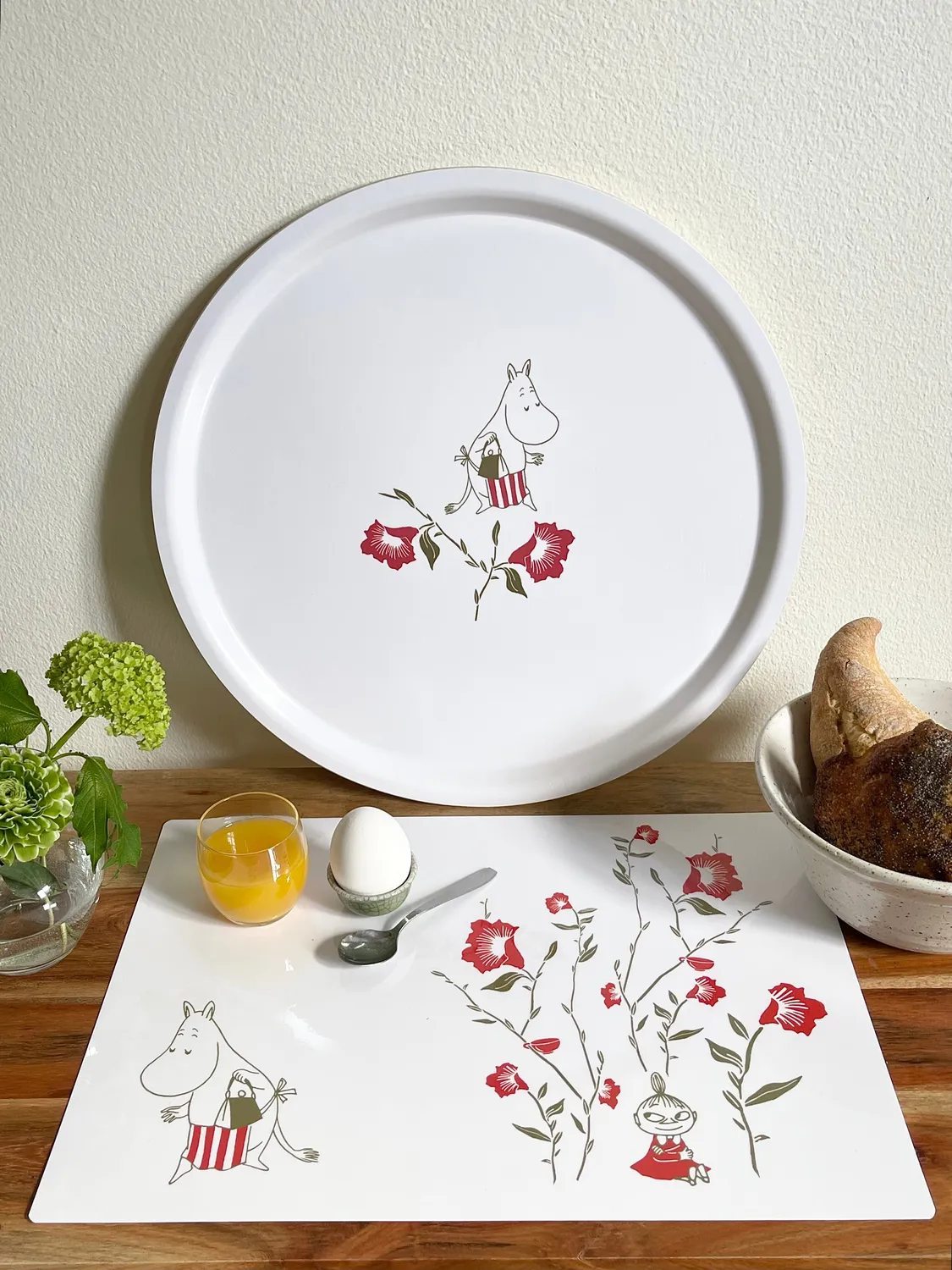 Opto Design Moominmama Flower dækkeserviet 40x27,5 cm rød