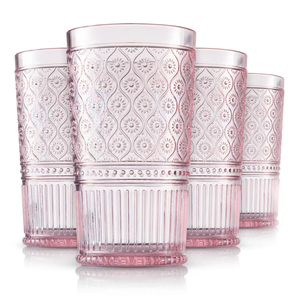 Godinger Claro highballglas 4 stk pink akryl