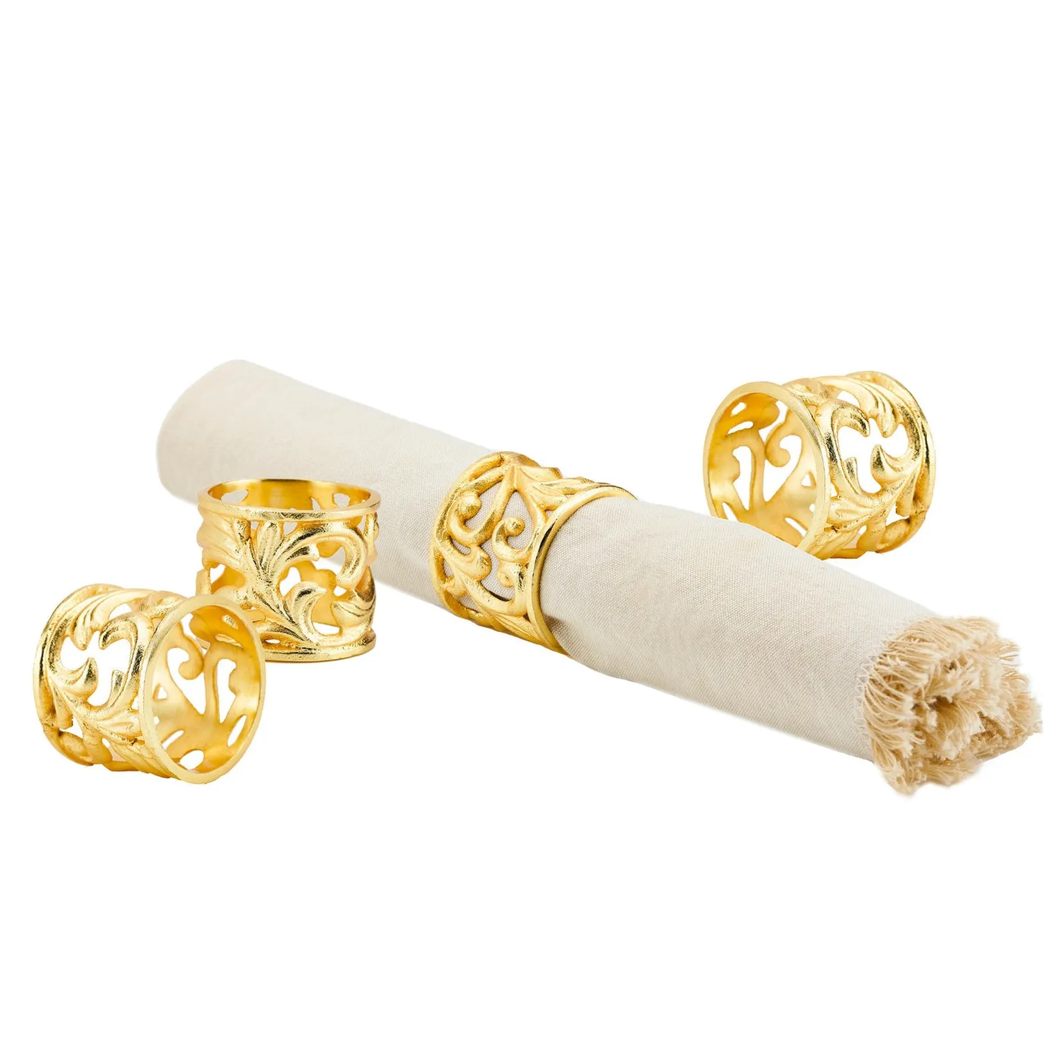 Godinger 20th Century Baroque servietringe guld 4 stk