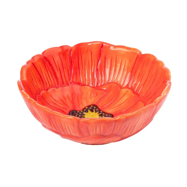 Godinger Red Poppy Flower cereal skål rød 0,6 liter
