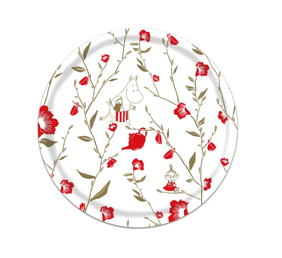Opto Design Mumi Teaparty Flower bakke rund Ø31 cm rød birk