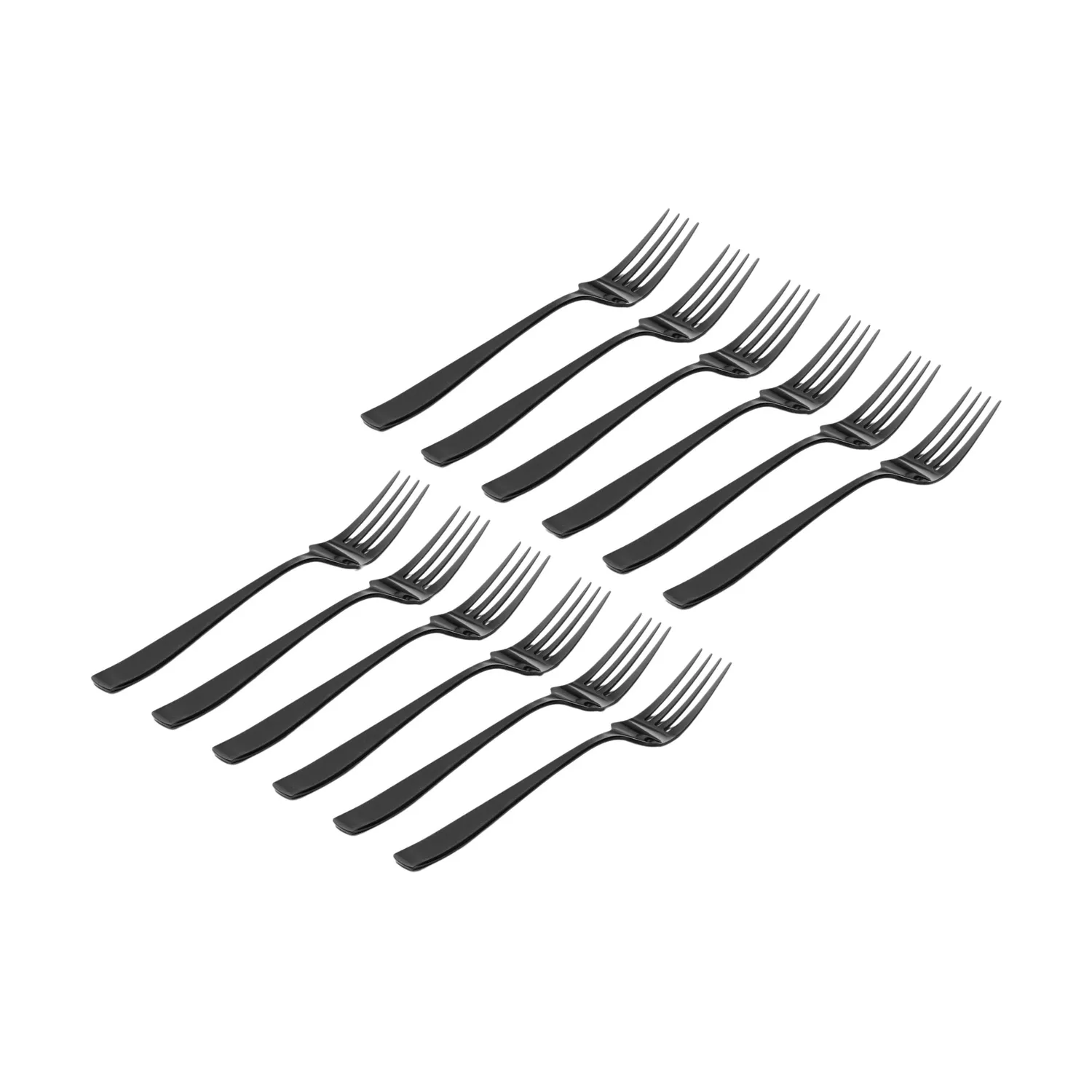 Godinger Chisel salatgafler mat sort 12 stk rustfrit